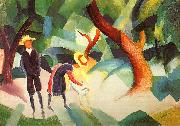 August Macke Children with Goat painting